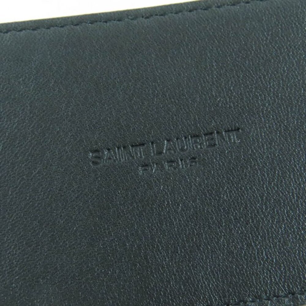 Saint Laurent Logo Croc Shape Pressed Leather Belt Brown 65 Storage - Picture 9 of 10